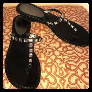 ✨HP✨ Cole Haan Black Rhinestone Sandals